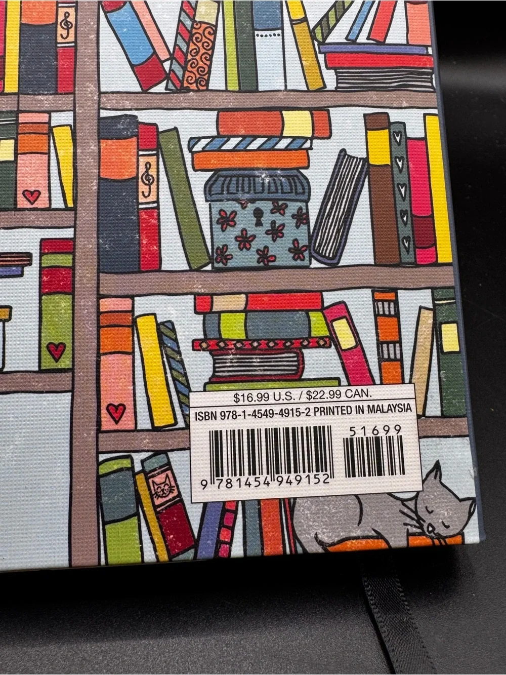 Barnes & Noble My Book Journal - Colorful Bookshelf Cover